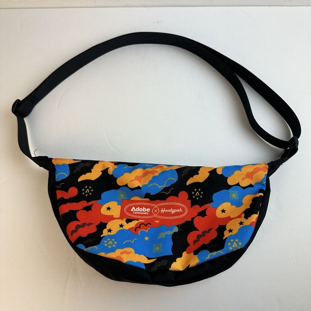 Adobe Community x Hoodzpah Crescent Bag Crossbody Hobo Colorful Logo Black Swag